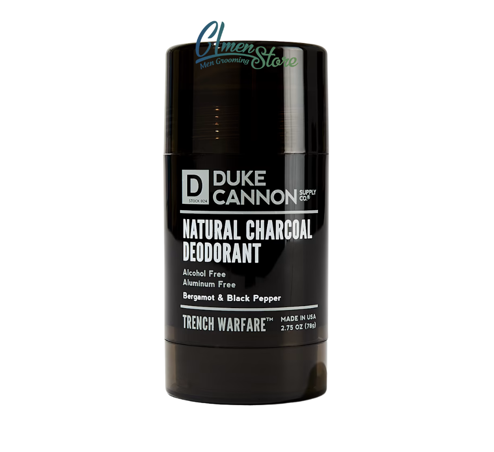 lăn khử mùi Duke Cannon Bergamot & Black Pepper Natural Charcoal Trench Warfare
