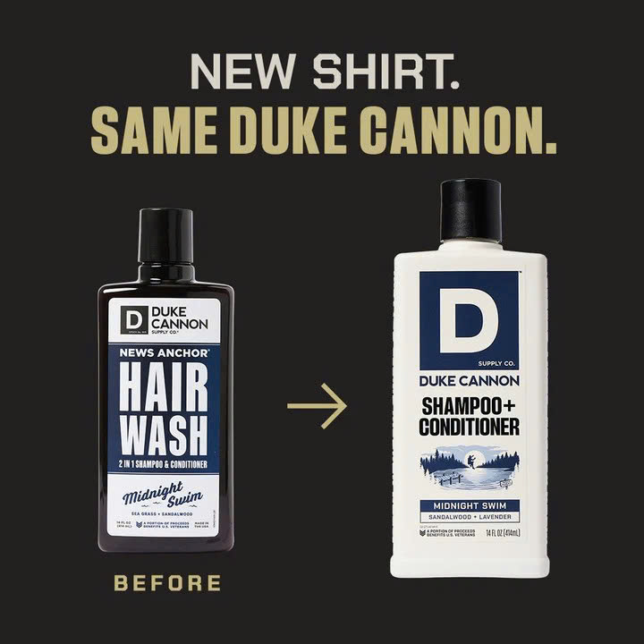 Duke Cannon News Anchor 2 in 1 Hair Wash Midnight Swim